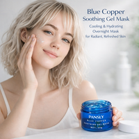 Masque Gel Anti-rides Réparateur Éclaircissant Nourrissant Hydratant à l'Acide Hyaluronique et au Peptide de Cuivre Bleu GHK-CU Marque Privée