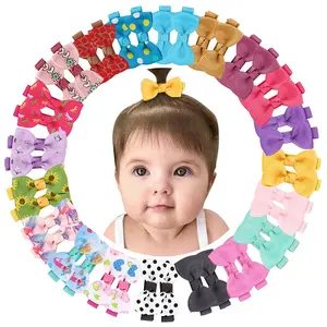 Nuovi fermagli per capelli stampati per ragazze Polka dot bow knot bangs seaside clip panno all-inclusive accessori per capelli per bambini