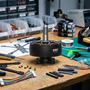 Motor sin Escobillas de Alto Rendimiento 2207 1750KV, Cuerpo de Aluminio, Color Negro, Accesorio para Drones - Product Image 1