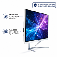 Customizable 21.5/23.8/27 inch All-in-One PC Intel Core i5 i7 i9 Business Desktop Computer for School & Office Factory OEM/ODM