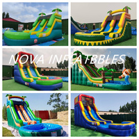 NOVA Grand toboggan aquatique gonflable durable de haute qualité en PVC pour parcs d'aventure et parcs sportifs, utilisation en extérieur