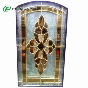 Inserts en verre décoratifs pour porte d'entrée, durables, imperméables, style vitrail français, pour usage industriel et hôtelier - Product Image 2