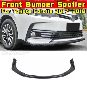 Para Toyota Corolla 2017-2018, Kit de carrocería con difusor y divisor de labio para parachoques delantero, negro brillante, pieza de modificación y protector de parachoques - Product Image 1