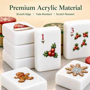 High-End Premium Acrylic Christmas Family Game Holiday Premium Christmas American <b>Mahjong</b> <b>Set</b> for Luxury Gift Market - Product Image 2
