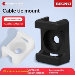 Support de câble en nylon PA66 en forme de selle HC, pince à fil, support de trou de vis, gestionnaire de câbles fixe en intérieur, pièce de positionnement de câble, pince à fil - Product Image 2