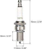 Bougie d'allumage D8RTC Remplace NGK DR8EA DPR8EA-9, pour Champion 8098809RA6HC OE083, pour Yamaha Kawasaki Suzuki 125CC 150CC