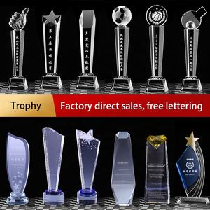 Cadeau Souvenir en verre laser 3D personnalisé, vente en gros, haute qualité, prix du trophée en <span class=keywords><strong>cristal</strong></span> rouge personnalisé à vendre - Product Image 3