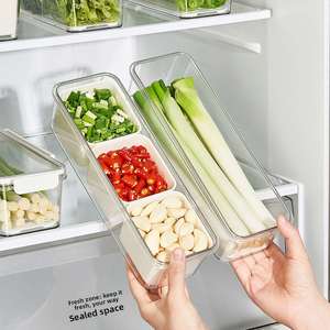 กล่องเก็บเครื่องเทศในครัวพร้อมฝาปิดสำหรับใช้ในบ้าน ภาชนะพลาสติกเกรดอาหารทรงแปดเหลี่ยมแบบมีรูระบายน้ำ รุ่น BK8821/8822 - Product Image 1