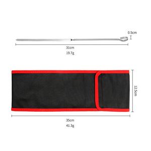 Brochetas de Acero Inoxidable para Barbacoa de 31 cm, Paquete de 12 Brochetas Planas de Metal Reutilizables para Asar - Product Image 1