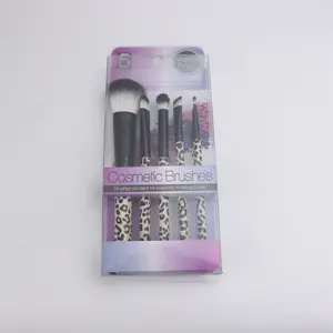 5pice Set di pennelli cosmetici per sopracciglia in polvere per le labbra Kit di pennelli