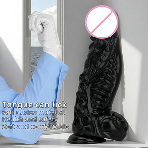 Europese Amerikaanse speciaal gevormde grote dikke realistische fallus dildo - 100% waterdicht, milieuvriendelijk, zacht & draagbaar seksspeeltje voor volwassenen - Product Image 3