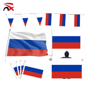 Nuoxin 러시아 국기 사용자 정의 손 개최 자동차 깃발 배너 하이 퀄리티 러시아 국기 - Product Image 1