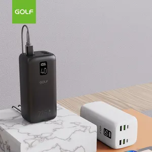 Golf Aangepaste Hoge Capaciteit Groothandel Draagbare Polymeer Oplader Pd 22.5W Snel Opladen Elektronische Laptop Power Bank 50000Mah