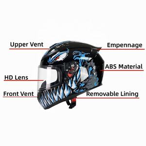 Casco de Motocicleta Integral Nuevo y Popular, ABS Transpirable, para Todas las Estaciones, Cierre Rápido, Protección Contra Impactos para Motocross, para Hombre - Product Image 3