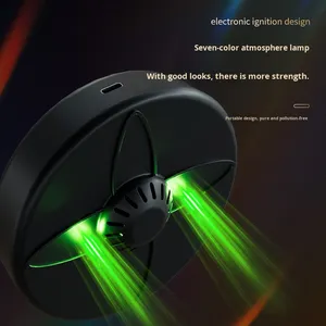 Ensemble d'outils <span class=keywords><strong>de</strong></span> fumage électrique portables en acier inoxydable et plastique au design moderne pour le camping et la préparation <span class=keywords><strong>de</strong></span> whisky/cocktails - Product Image 4