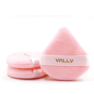 Esponja de maquillaje de dedo triangular rosa con logotipo personalizado, esponja de polvo cosmético con diseño personalizado - Product Image 5