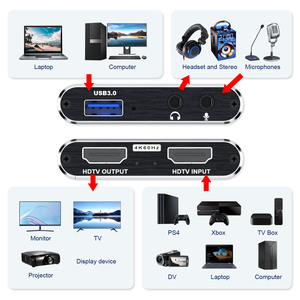 ความละเอียดสูง<span class=keywords><strong>4K</strong></span> USB3.0โลหะจับภาพวิดีโออุปกรณ์การ์ดสนับสนุนการเล่นเกมสดรองรับการบันทึก <span class=keywords><strong>MP4</strong></span>กล้องแล็ปท็อปที่รองรับ - Product Image 4
