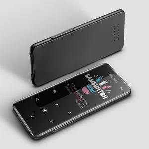 مشغل موسيقى MP3 محمول صغير, مشغل موسيقى MP3 محمول صغير بشاشة 1.8 بوصة يعمل باللمس مع بلوتوث مصغر 5.0 صوت HiFi راديو FM مسجل الكتب الإلكترونية