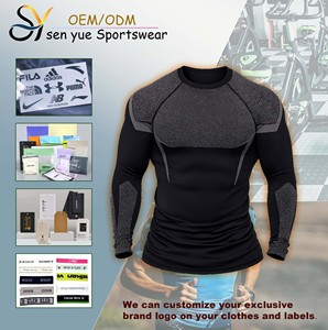 Maglia Sportiva da Uomo Personalizzata a <span class=keywords><strong>Maniche</strong></span> <span class=keywords><strong>Lunghe</strong></span> in Pile Traspirante con Colletto Abbottonato Elastico 3D per Palestra, Fitness e Corsa - Product Image 1