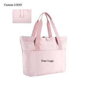 OEM Customized Canvas Tote Bag with Zipper Ball Pattern for Corporate Promotions - Product Image 1