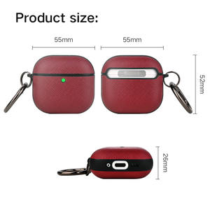 DL <span class=keywords><strong>le</strong></span> <span class=keywords><strong>moins</strong></span> <span class=keywords><strong>cher</strong></span> antichoc protection galet Grain bord enveloppé Saffiano Texture manchon housse avec crochet pour Air-pods accessoire - Product Image 5