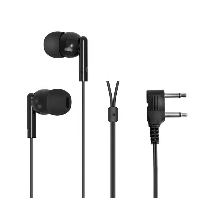Cheap Airplane Aviation Accessories Dual Foldable Headphone Double 2 Pin Disposable Airline Earphone