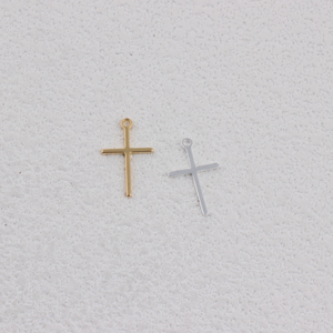 Ciondolo a Croce Minimalista in <span class=keywords><strong>Oro</strong></span> 14K per Creazione di Gioielli Fai-da-Te Permanenti e Accessori Artigianali - Product Image 2