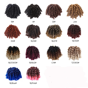 Commercio all'ingrosso 8 pollici 20 radici 2x Jumpy Wand arricciatura uncinetto treccia <span class=keywords><strong>capelli</strong></span> per <span class=keywords><strong>Extension</strong></span> <span class=keywords><strong>capelli</strong></span> africani - Product Image 6