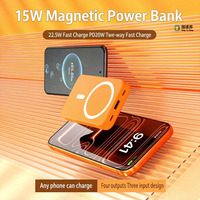 Cargador Inalámbrico Portátil Ultrafino Mini Slim de 15W/20W Tipo-C Li-Polymer 5000mAh, Venta al Por Mayor de Fábrica, Logotipo Personalizado, OEM