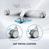 Chariot médical mobile dentaire Likaymo avec support pour moniteur et support pour scanner buccal, réglable en hauteur avec rotation à 360° °   Roues verrouillables