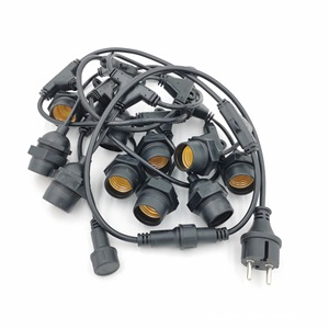 E26 E27 Waterproof Outdoor Light <b>Strings</b> IP65 LED Plastic Lamp Body For <b>Garden</b> Patio Farming Use - Product Image 3