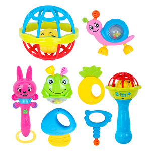 <span class=keywords><strong>Amazon</strong></span> hot sale 8 piece rattle set toys teether baby rattles and teethers toy - Product Image 2