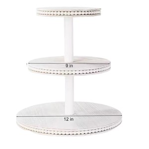 White <b>3</b> <b>Tier</b> Round Dessert <b>Stand</b> For Birthday Party <b>Cake</b> Display Tabletop Decorations - Product Image 5