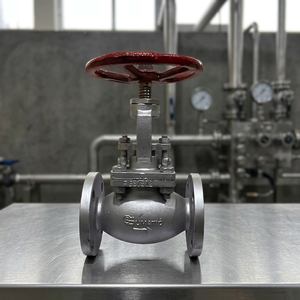 Vanne à soupape à bride en acier moulé robuste avec volant manuel pour le contrôle des conduites industrielles et le service des fluides - Product Image 2