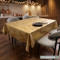 Nappe semi-circulaire en plastique imprimée, résistante à la chaleur, écologique, imperméable, anti-taches et durable pour restaurants et mariages