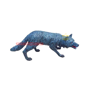 Jardín al aire libre calle paisaje diseño ornamento resina artesanía arte escultura de un <span class=keywords><strong>lobo</strong></span> Pascua decorativa fibra de vidrio Animal estatua - Product Image 2