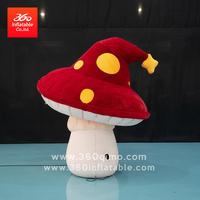 Champignon gonflable de Noël géant lumineux personnalisé, directement de l'usine, pour décoration extérieure