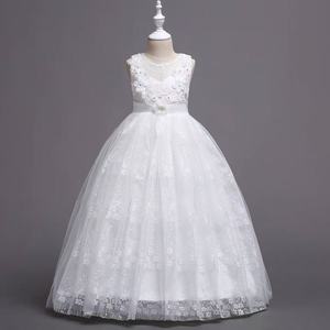Abito da <span class=keywords><strong>Damigella</strong></span> di Alta Qualità per Bambine, <span class=keywords><strong>Vestito</strong></span> per Spettacoli in Stile Europeo e Americano con Design Floreale in Tessuto Chiffon - Product Image 4
