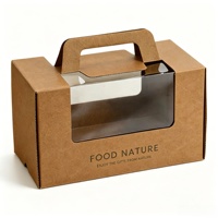 Boîte d'emballage cadeau carrée portable personnalisable avec logo, transparente à fenêtre, pour fruits (orange, raisin) et aliments universels