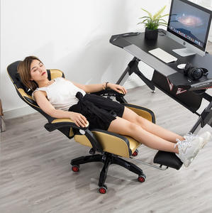 Silla de <span class=keywords><strong>carreras</strong></span> de deportes electrónicos sencilla <span class=keywords><strong>y</strong></span> moderna, riñonera de masaje, silla de ordenador de oficina sedentaria reclinable, juego giratorio de ingeniería de Metal - Product Image 5