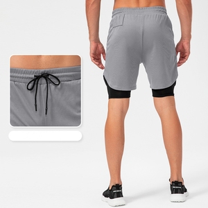 Pantalones Cortos Deportivos 2 en 1 para Hombre, <span class=keywords><strong>de</strong></span> Compresión, para Entrenamiento, con Logotipo Personalizado Yutuo, <span class=keywords><strong>de</strong></span> Alta Calidad, con Bolsillos - Product Image 3
