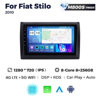 MEKEDE MS 8+256G Écran tactile IPS Android 12 Ventilateur de refroidissement pour Fiat Stilo 2010 Autoradio BT Caméra 360 Navigation GPS