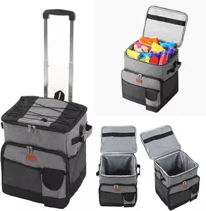 High Quality Coles Cooler Bag 35L Large Rolling Cooler Leakproof Insulated Soft Cooler Bag With Wheels