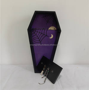Coffin Shelf <b>Large</b> Gothic Home <b>Decor</b> for Display or Storage Hardwares Included Spooky <b>Decor</b> for Tabletop or <b>Wall</b> Hanging - Product Image 5