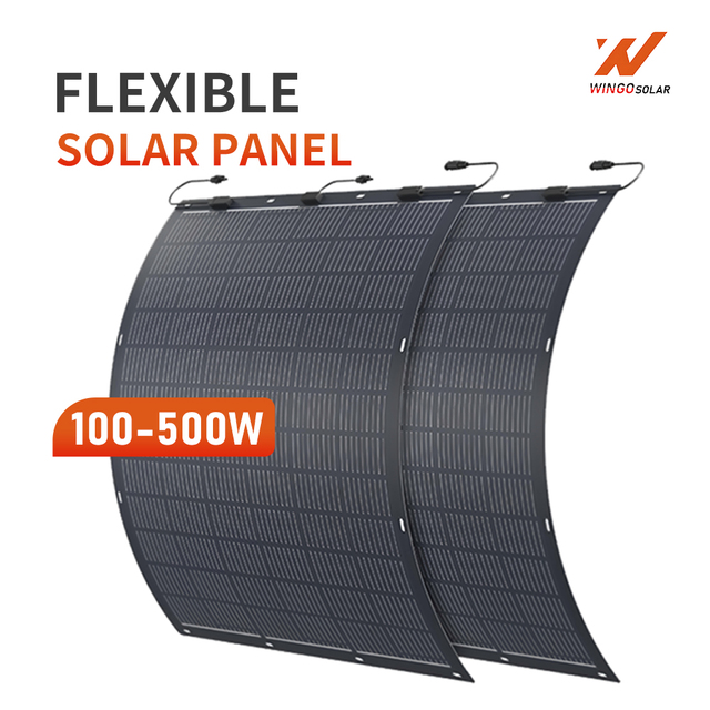 Wingosolar 100W 150W 200W 250W 300W 500W High-Performance Flexible Solar Panels for Camping Hiking