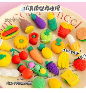 Gommes amusantes en forme de fruits et légumes à assembler pour crayons, fournitures scolaires, cadeaux, prix pour l'école primaire - Product Image 4