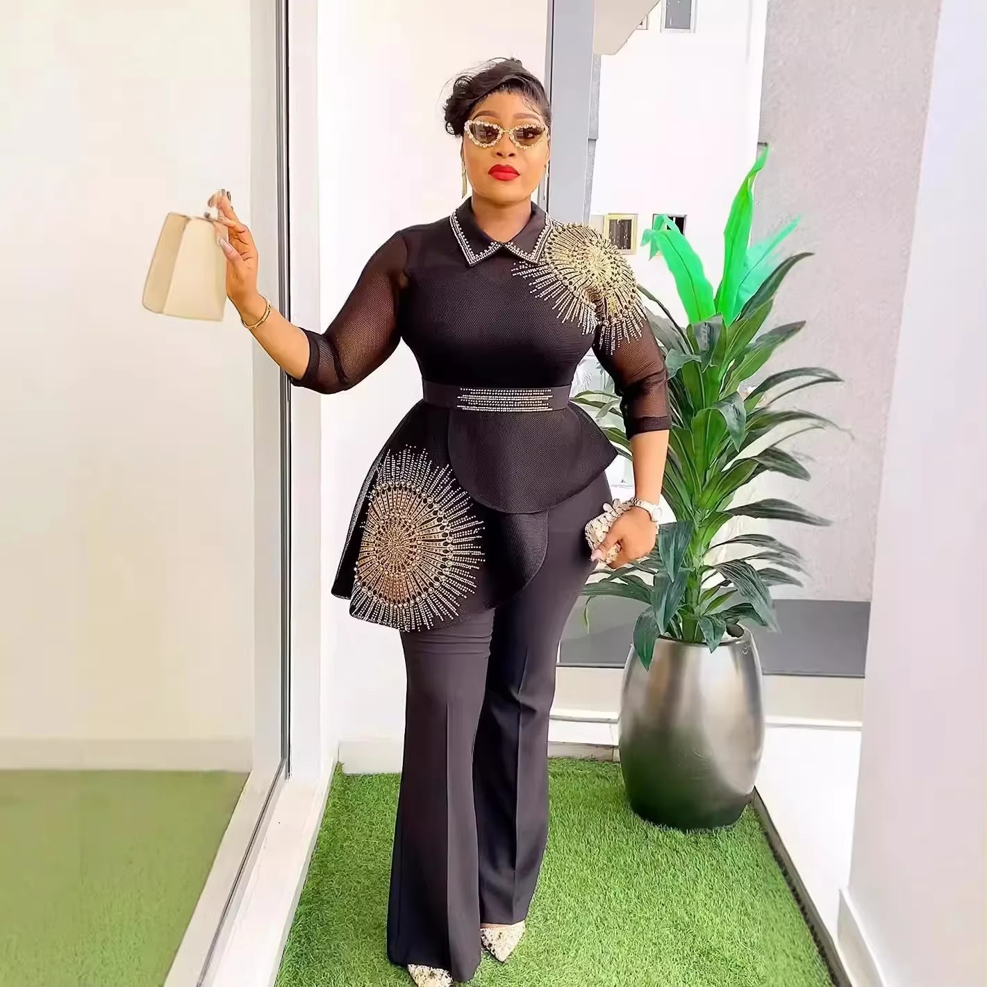 African Dresses for Woman 2 Piece Set Dashiki Africa Clothing Summer Suits  Top and Trousers Plus Size Elegant Party Dress New| Alibaba.com