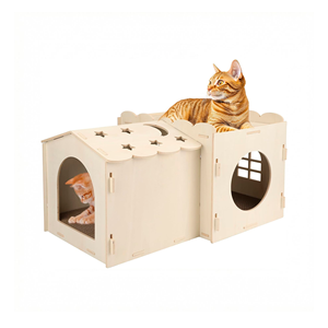 Calming Felt Cat Den – Scratch Resistant Enclosed Foldable Cat <b>Bed</b> & Indoor Play Tunnel - Product Image 6