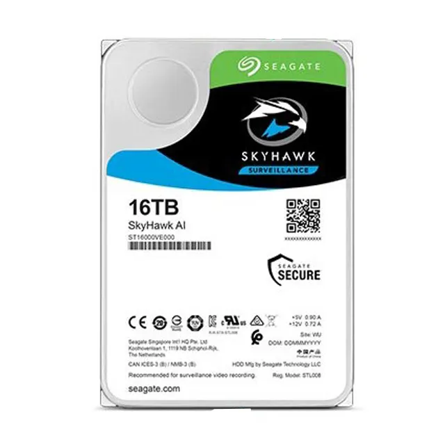 Pour Seagate Skyhawk AI 16 To SATA 256 Mo 3.5 Disque dur interne ST16000VE002 Surveillance HDD