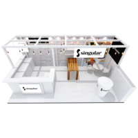 Nouveau Design Publicitaire Vente en Gros 10x20 Boîte à Lumière Moderne Support de Fond Personnalisé pour Salon Professionnel Stand d'Exposition